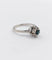 Bague 52 Bague solitaire Art déco en or blanc 18k avec saphir naturel 58 Facettes A05525