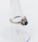 Bague 52 Bague solitaire Art déco en or blanc 18k avec saphir naturel 58 Facettes A05525