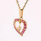 Pendentif Pendentif cœur en or jaune 18 carats, rubis de synthèse et perle 58 Facettes 21-275B