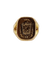 Bague 54 Chevalière sceau antique monogrammée en or jaune 18k « Esto vir » 58 Facettes A05725