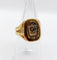 Bague 54 Chevalière sceau antique monogrammée en or jaune 18k « Esto vir » 58 Facettes A05725