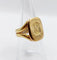 Bague 54 Chevalière sceau antique monogrammée en or jaune 18k « Esto vir » 58 Facettes A05725