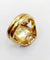 Bague 54 Chevalière sceau antique monogrammée en or jaune 18k « Esto vir » 58 Facettes A05725