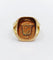 Bague 54 Chevalière sceau antique monogrammée en or jaune 18k « Esto vir » 58 Facettes A05725