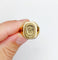 Bague 54 Chevalière sceau antique monogrammée en or jaune 18k « Esto vir » 58 Facettes A05725