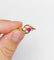 Bague 56.5 Bague toi et moi Art nouveau en or jaune 18k, rubis synthétique, perle et diamants 58 Facettes A05749