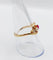 Bague 56.5 Bague toi et moi Art nouveau en or jaune 18k, rubis synthétique, perle et diamants 58 Facettes A05749