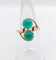 Bague 53 Bague toi et moi vintage en or jaune 18k et chrysoprases 58 Facettes A05751