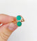 Bague 53 Bague toi et moi vintage en or jaune 18k et chrysoprases 58 Facettes A05751