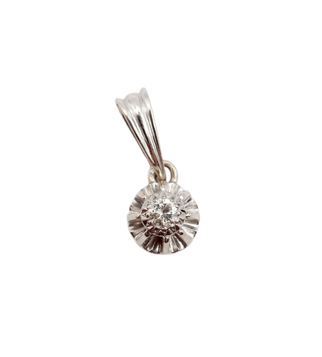 Pendentif Pendentif Art déco en or blanc 18k et diamant 58 Facettes A05180