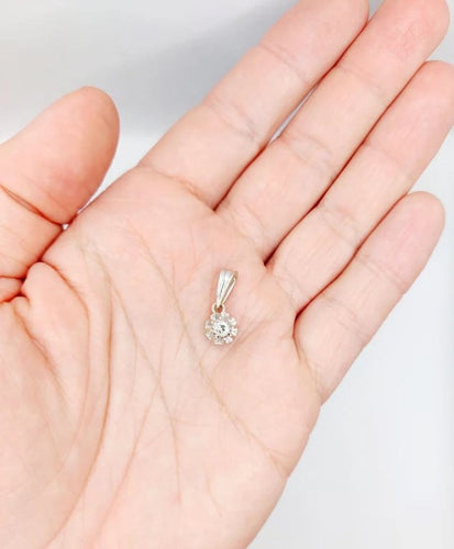 Pendentif Pendentif Art déco en or blanc 18k et diamant 58 Facettes A05180