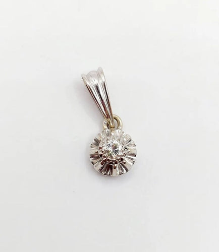 Pendentif Pendentif Art déco en or blanc 18k et diamant 58 Facettes A05180