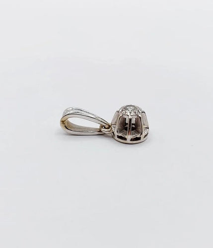 Pendentif Pendentif Art déco en or blanc 18k et diamant 58 Facettes A05180