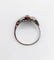 Bague 61 Bague dôme Art déco en or blanc 18k, rubis et diamants taille rose 58 Facettes A05805