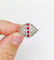 Bague 61 Bague dôme Art déco en or blanc 18k, rubis et diamants taille rose 58 Facettes A05805