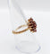 Bague 54.5 Bague marguerite vintage en or rose 18k et grenats 58 Facettes A05833