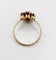 Bague 54.5 Bague marguerite vintage en or rose 18k et grenats 58 Facettes A05833
