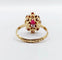 Bague 54.5 Bague marguerite vintage en or rose 18k et grenats 58 Facettes A05833