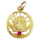 Pendentif Art Nouveau - Médaille en or jaune 18k au rubis synthétique 58 Facettes A05836