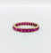 Bague 49 Alliance américaine Art déco en or rose 18k aux rubis synthétiques 58 Facettes A05845