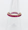 Bague 49 Alliance américaine Art déco en or rose 18k aux rubis synthétiques 58 Facettes A05845