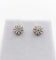 Boucles d'oreilles Puces d'oreilles - Diamants taille ancienne en or rose 18k et platine 58 Facettes A05867