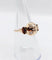 Bague 52.5 Bague dôme bombée en or rose 18k avec diamant serti étoilé 58 Facettes A05803