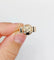 Bague 52.5 Bague dôme bombée en or rose 18k avec diamant serti étoilé 58 Facettes A05803