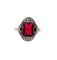 Bague 56.5 Bague Art déco en or 18k avec pierre rouge (circa 1930) 58 Facettes A05843
