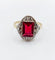 Bague 56.5 Bague Art déco en or 18k avec pierre rouge (circa 1930) 58 Facettes A05843