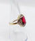 Bague 56.5 Bague Art déco en or 18k avec pierre rouge (circa 1930) 58 Facettes A05843
