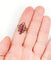 Bague 58 Bague marquise antique en or rose 18k aux grenats sur paillons 58 Facettes A05967