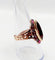 Bague 58 Bague marquise antique en or rose 18k aux grenats sur paillons 58 Facettes A05967