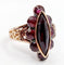 Bague 58 Bague marquise antique en or rose 18k aux grenats sur paillons 58 Facettes A05967
