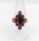 Bague 58 Bague marquise antique en or rose 18k aux grenats sur paillons 58 Facettes A05967