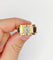 Bague 52 Bague tank Art déco XXL en or rose 18k et platine, diamant 58 Facettes A05970