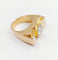 Bague 52 Bague tank Art déco XXL en or rose 18k et platine, diamant 58 Facettes A05970