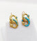 Boucles d'oreilles Dormeuses victoriennes infini en or jaune 18k et émail bleu (circa 1870) 58 Facettes A06050
