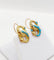 Boucles d'oreilles Dormeuses victoriennes infini en or jaune 18k et émail bleu (circa 1870) 58 Facettes A06050