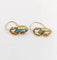 Boucles d'oreilles Dormeuses victoriennes infini en or jaune 18k et émail bleu (circa 1870) 58 Facettes A06050