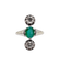 Bague 50 Bague marquise Art déco en or blanc 18k, émeraude et diamants 58 Facettes A06115