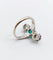 Bague 50 Bague marquise Art déco en or blanc 18k, émeraude et diamants 58 Facettes A06115