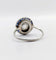 Bague 57.5 Art déco - Bague cible en or blanc 18k diamants et saphirs 58 Facettes A06140