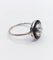 Bague 57.5 Art déco - Bague cible en or blanc 18k diamants et saphirs 58 Facettes A06140