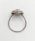 Bague 57.5 Art déco - Bague cible en or blanc 18k diamants et saphirs 58 Facettes A06140