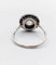 Bague 57.5 Art déco - Bague cible en or blanc 18k diamants et saphirs 58 Facettes A06140