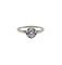 Bague 53 Bague solitaire Art déco en or blanc 18k avec diamant 0,22 ct 58 Facettes A06143