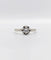 Bague 53 Bague solitaire Art déco en or blanc 18k avec diamant 0,22 ct 58 Facettes A06143