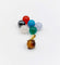 Pendentif Pendentif vintage en or jaune 18k à billes de pierres interchangeables 58 Facettes A06184