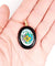 Pendentif Pendentif vintage en or rose 18k avec onyx et plaque émaillée 58 Facettes A06188